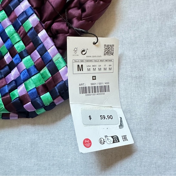 New Zara Small Woven Blue Purse Bag Limited Edition 5601/001/400 - Picture 10 of 10